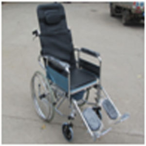 Reclyning Commode Wheelchair